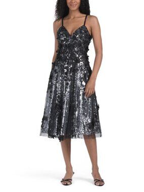 strapless open back dress Leighton Sequin Gown – Dress the Population main image 0